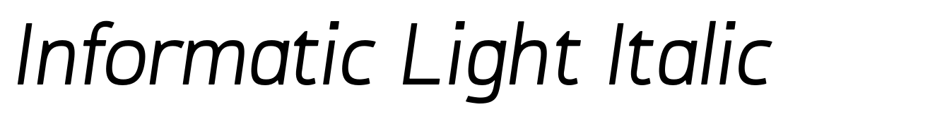 Informatic Light Italic